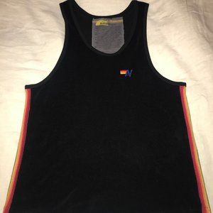 Aviator Nation Prism black racer tank top Size S